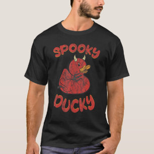 T-shirt Halloween éffrayant Devil en caoutchouc canard