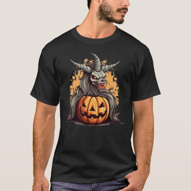 T-shirt Halloween Éffrayant effrayant (Devant)