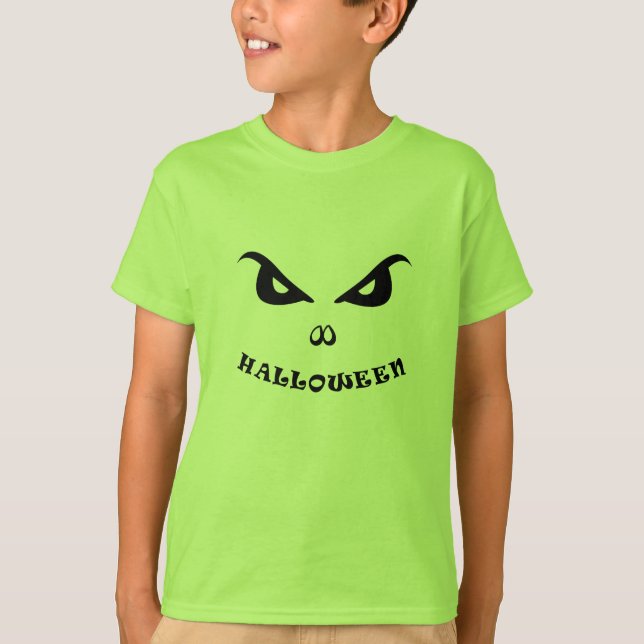 T-shirt Halloween éffrayant effrayant visage (Devant)