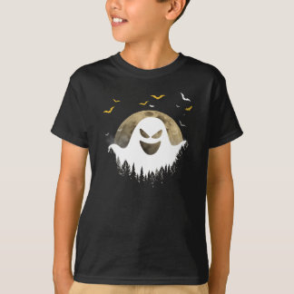 T-shirt Halloween éffrayant fantôme et chauves-souris