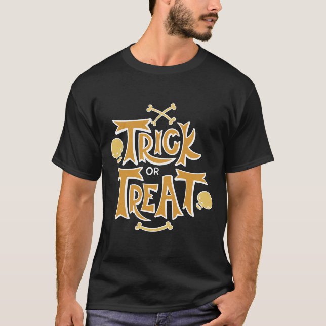 T-shirt Halloween Éffrayant Horreur mignonne Trick ou trai (Devant)