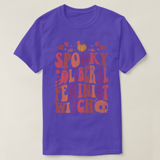 T-shirt Halloween Éffrayante libérale féministe sorcière P (Design devant)