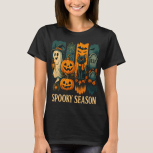 T-shirt Halloween éffrayante saison - Fantôme, Citrouilles