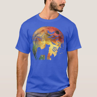 T-shirt Halloween Elkhound, Graves, Aquarelle Moon & Haun