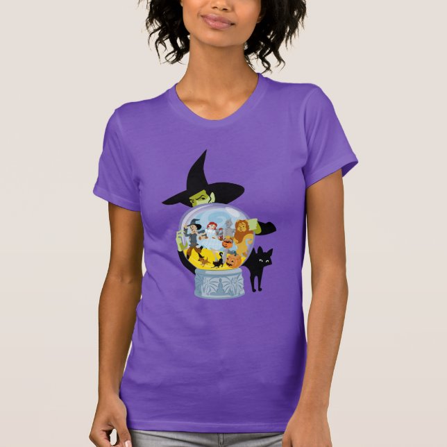 T-shirt Halloween en cristal de sorcière méchante (Devant)