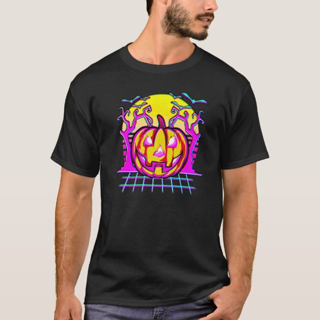 T-shirt Halloween esthétique Vaporwave Synthwave Retro 198 (Devant)
