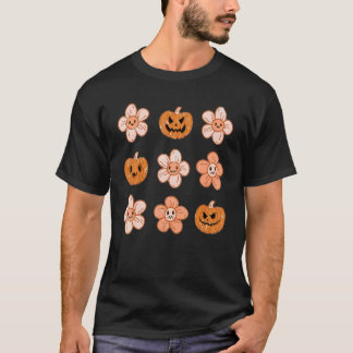 T-shirt Halloween et Citrouilles Boho Retro Éffrayant