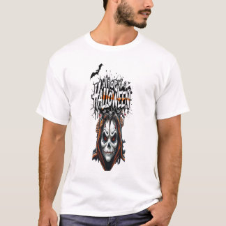 T-shirt Halloween face graffiti art for family men women