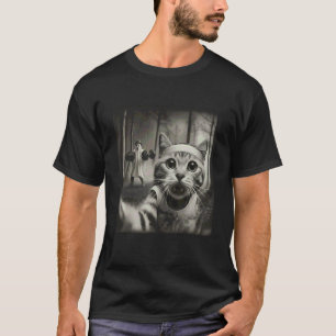 T-shirt Halloween Fantôme Gym Workout Chat Selfie avec Épo