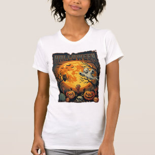 T-shirt Halloween Fantôme Pleine Lune Jack Lanterns Zombie