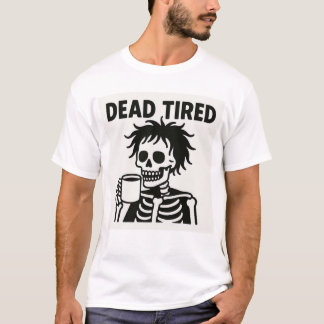 T-shirt Halloween fatigué mort - Drôle Squelette