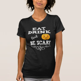 T-shirt Halloween fête manger Boire et être effrayant visa
