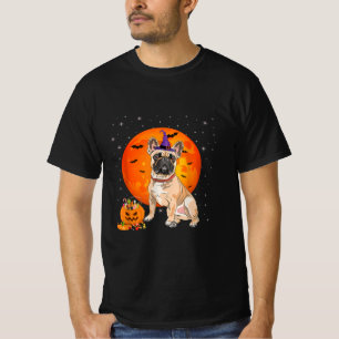 T-shirt Halloween Français Bulldog Trick Ou Treat Citroui