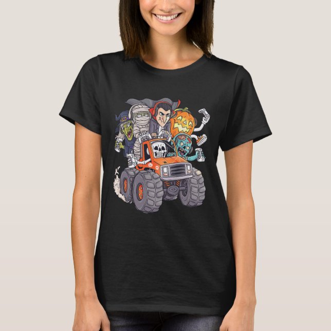 T-shirt Halloween Gamer Skeleton (Devant)