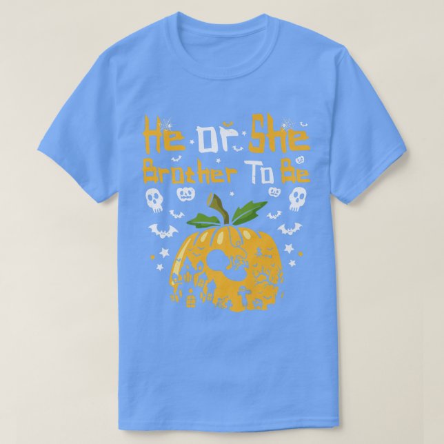 T-shirt Halloween Genre Révèle Lui ou Elle Frère d'être Pu (Design devant)