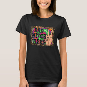 T-shirt Halloween Ghost Bad Witch Vibes Éffrayantes Leopar