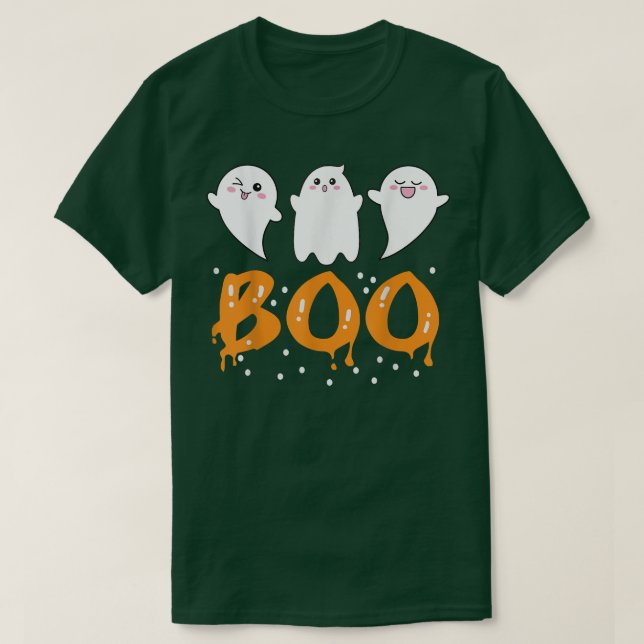 T-shirt Halloween Ghost Boo Cute (Design devant)