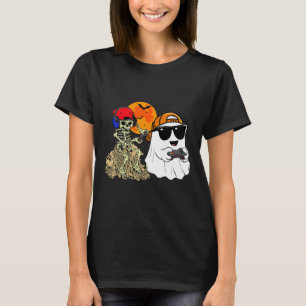 T-shirt Halloween Ghost Boys Kids Gaming Effrayant Skeleto