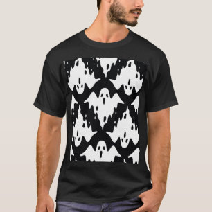 T-shirt Halloween Ghost Éffrayant Motif sans couture