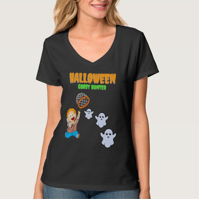 T-shirt Halloween Ghost Hunter (Devant)