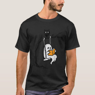 T-shirt Halloween Ghost Swing Reading Costume Femmes Enfan