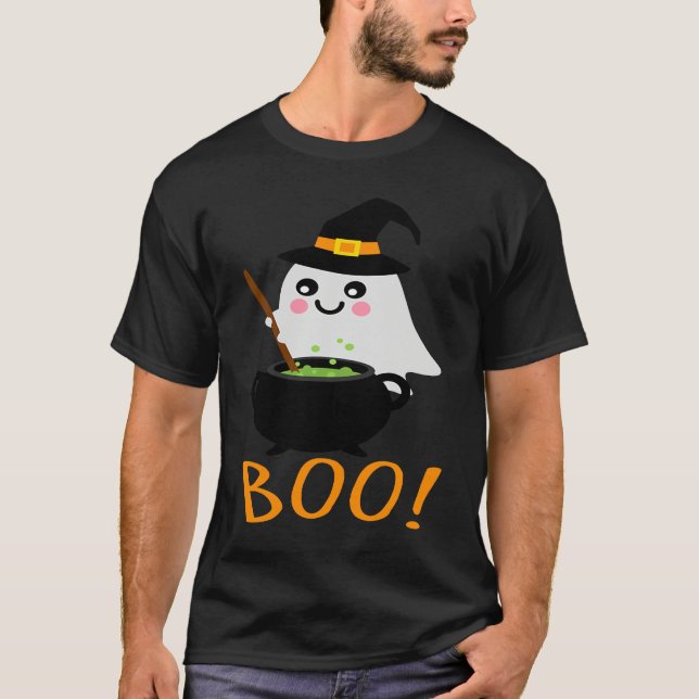 T-shirt Halloween Ghosts with Magic Cauldron  Magic Potion (Devant)