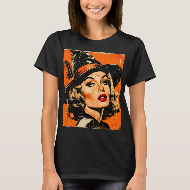 T-shirt Halloween Glam Witch (Devant)