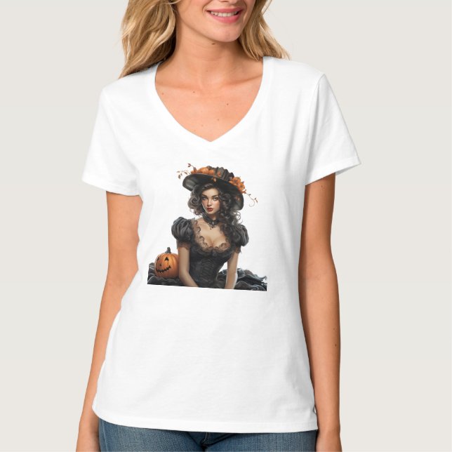 T-SHIRT HALLOWEEN GLAMOREUX NIP UP PETITE FILLE (Devant)
