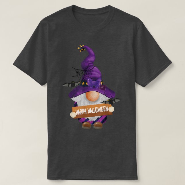 T-shirt Halloween Gnome mignon Gnome Costume Halloween Pum (Design devant)