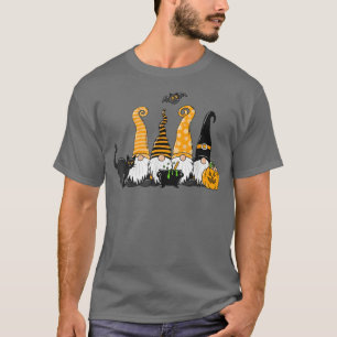 T-shirt Halloween Gnomes mignonne Automne Citrouille Autom