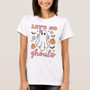 T-shirt Halloween Go Ghouls Ghost Retro Costume femme