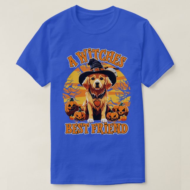 T-shirt halloween golden retriever (Design devant)