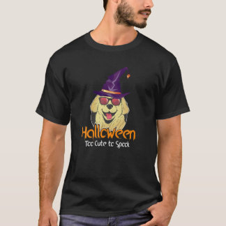 T-shirt Halloween Golden Retriever Trop mignon Pour Parler