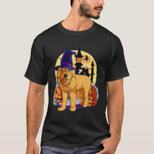 T-shirt Halloween Goldendoodle Citrouille sorcière Costum 