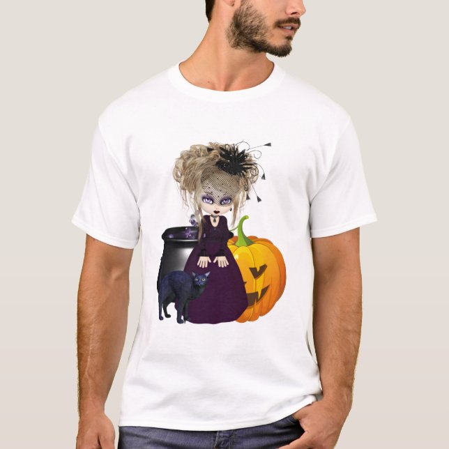 T-shirt Halloween gothique mignon (Devant)