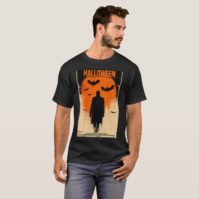 T-shirt Halloween Graphic – Classic 1960s Design Opis: (Devant entier)