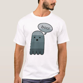 T-shirt Halloween Gray Gray Ghost