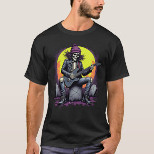 T-shirt Halloween Grunge Skeleton