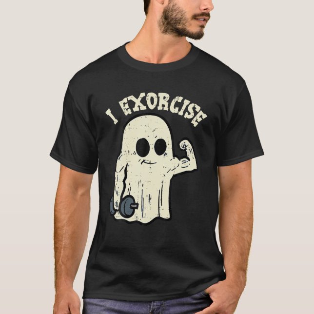 T-shirt Halloween Gym Ghost I Exorcize Fun Entraînement Co (Devant)