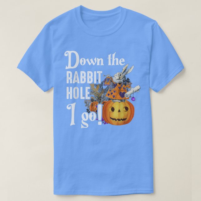 T-shirt Halloween Halloween citrouille Alice Rabbit Hallow (Design devant)