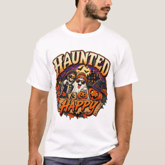 T-shirt Halloween Hanté et Joyeux