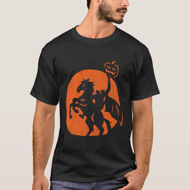 T-shirt Halloween Horseman Folklore Citrouille JackO (Devant)