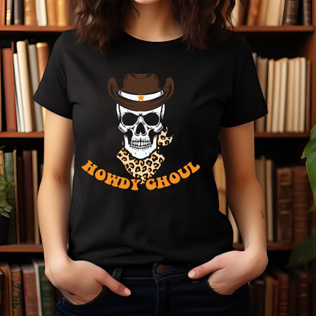 T-SHIRT HALLOWEEN HOWDY GHOUL COWBOY SKULL (Créateur téléchargé)