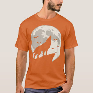 T-shirt Halloween hurlant loup-garou à la lune Costume par