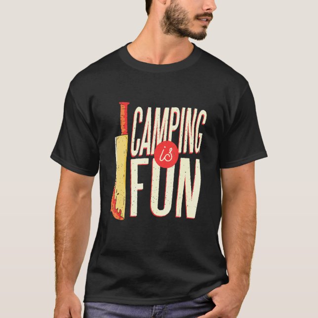 T-shirt Halloween I Camping Couteau Camper Killer Cool d'h (Devant)