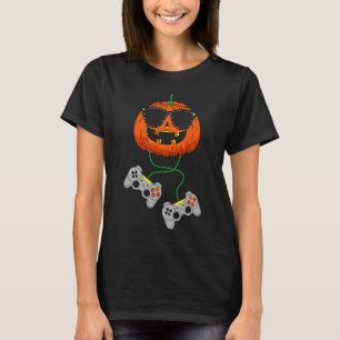 T-shirt Halloween Jack-o'-lantern Gamer Boys Kids Men Hall