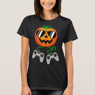 T-shirt Halloween Jack-o'-lantern Gamer Garçons Enfants Ho