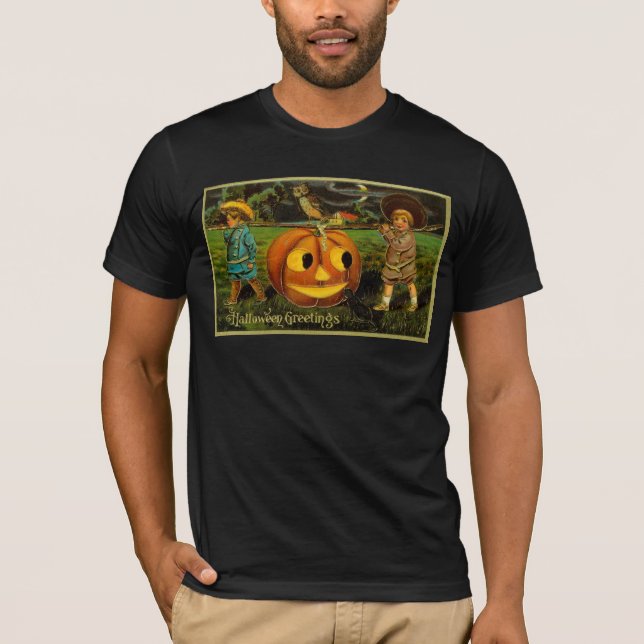 T-shirt Halloween Jack-o-Lantern nuit de récolte par les e (Devant)
