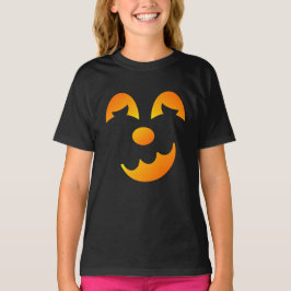 T-shirt Halloween Jack-o'-lanterne Funny Face Girl's
