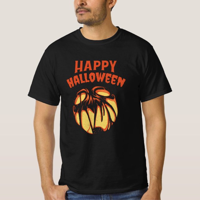 T-shirt Halloween Jack oLantern citrouille (Devant)